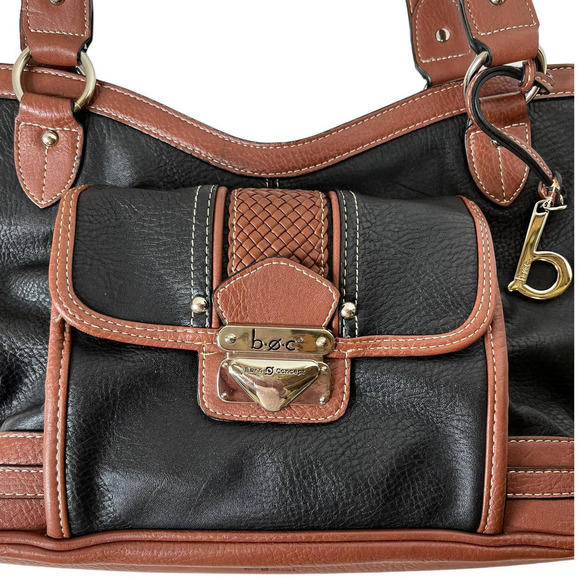 BORN B~O~C Brown & Black Vegan Leather Purse Bag - Picture 3 of 11